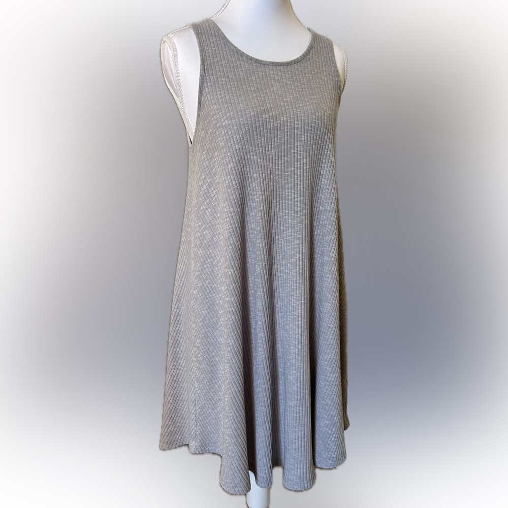 SOLD! She + Sky Textured Gray A-Line Sleeveless Dress or Coverup - Picture 1 of 9